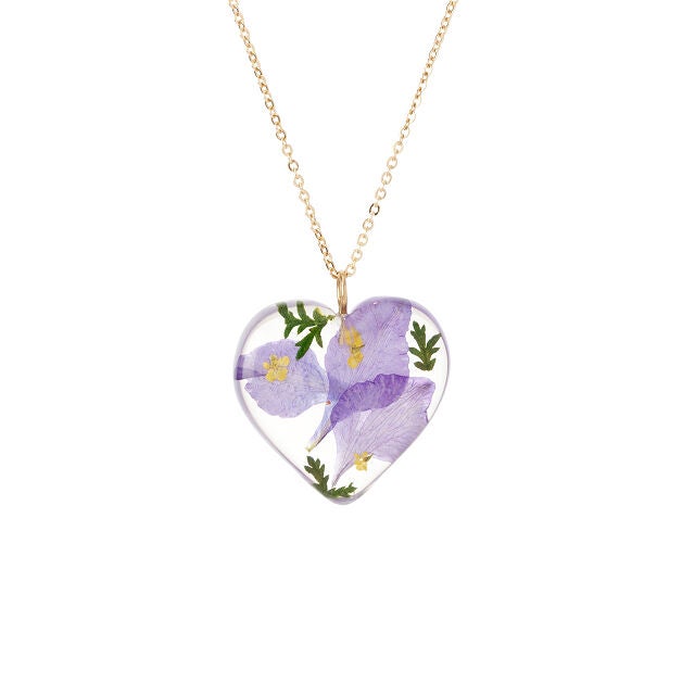 Butterfly Flower And Heart shape pendant chain necklace for women and girls