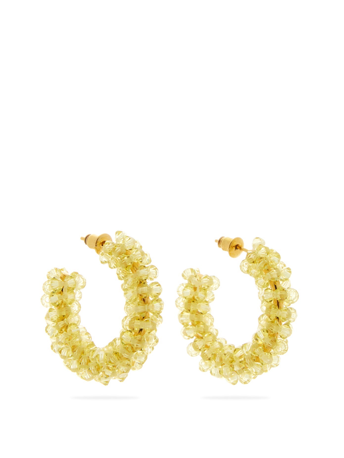 Simone Rocha + Small Beaded Hoop Earrings