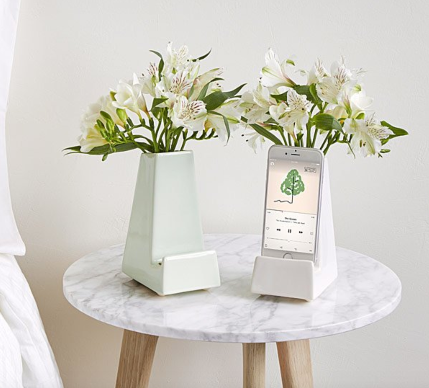 Heather and Myles Geyman + Bedside Smartphone Vase