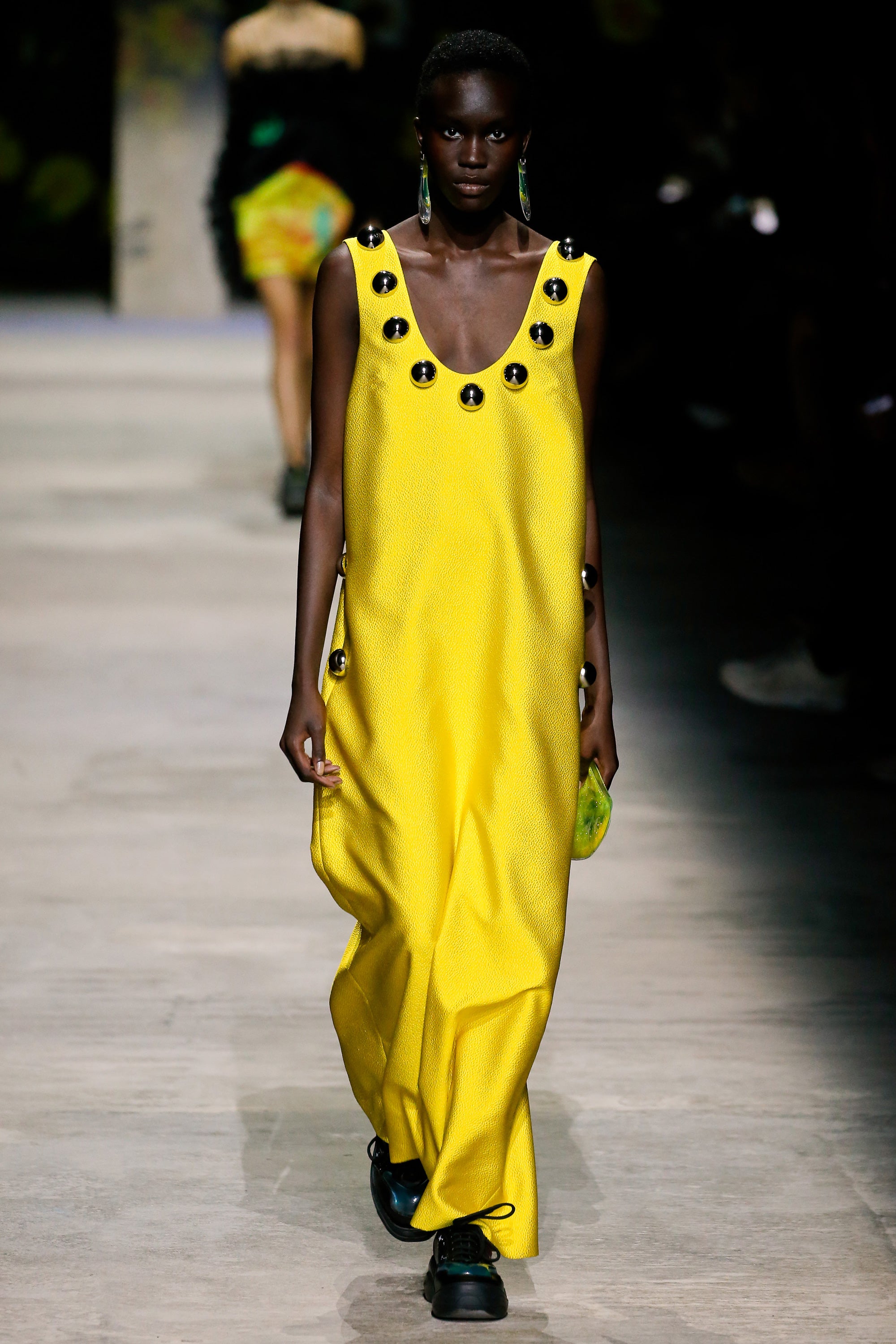 yellow designer dress