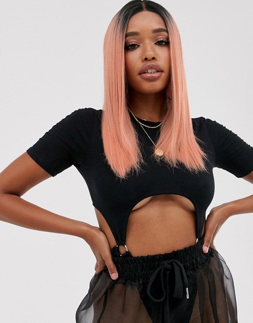 Pink clearance wig asos