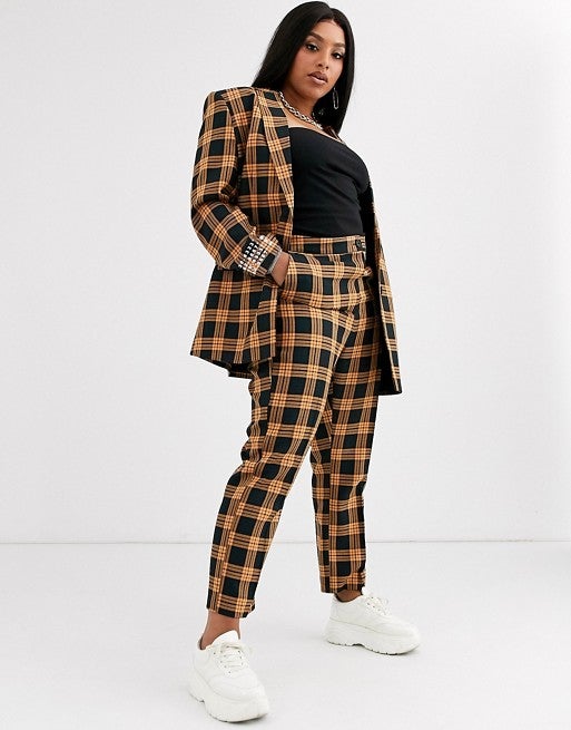 Collusion Plus + Check Peg Trouser with Print