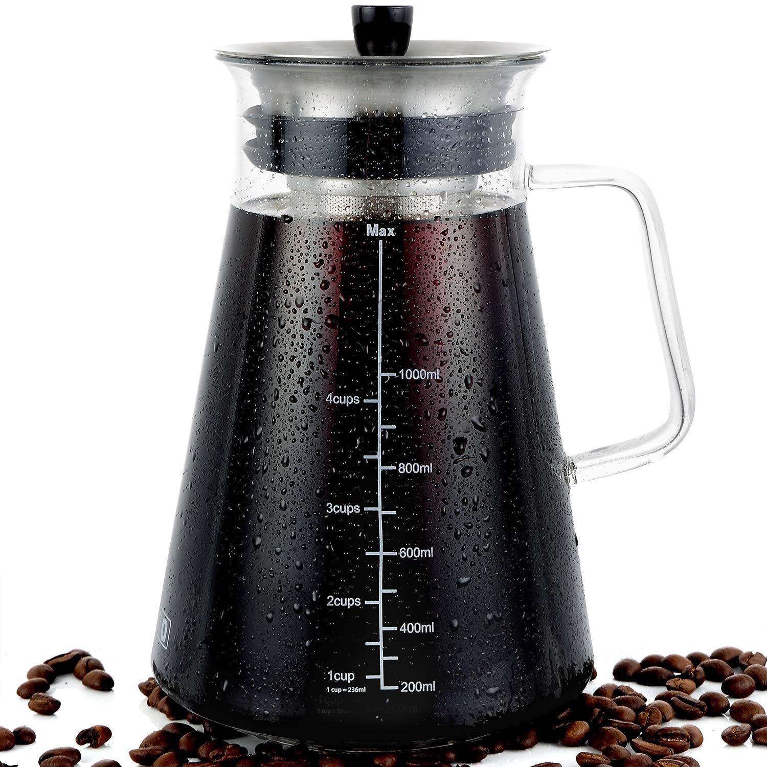 600ml/800ml Heat Resistant Glass Coffee Pot Coffee Brewer Cups