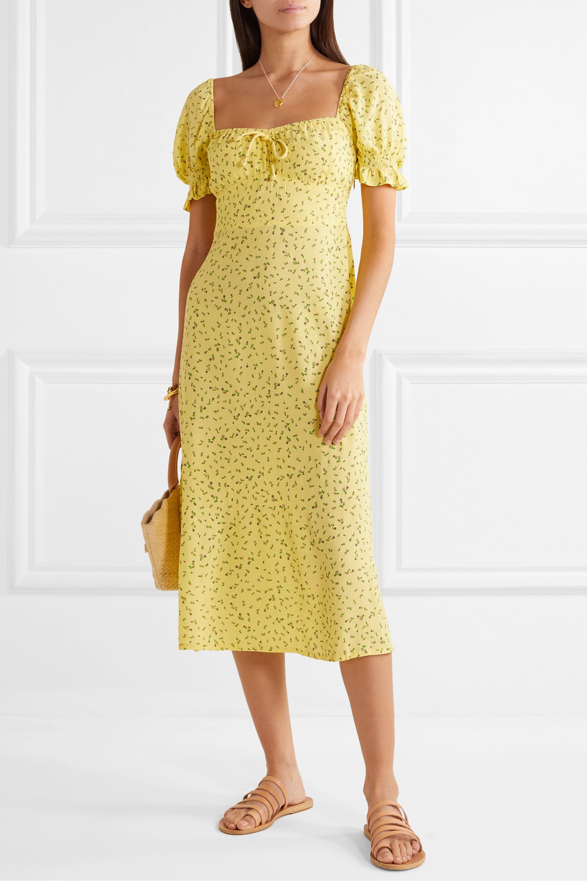 Faithfull the Brand + Evelyn floral-print crepe midi dress