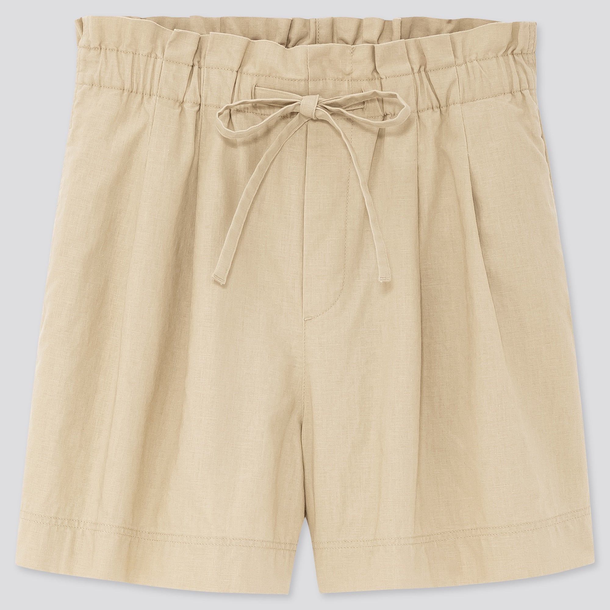 Uniqlo + Linen Cotton Blend Relaxed Fit Shorts
