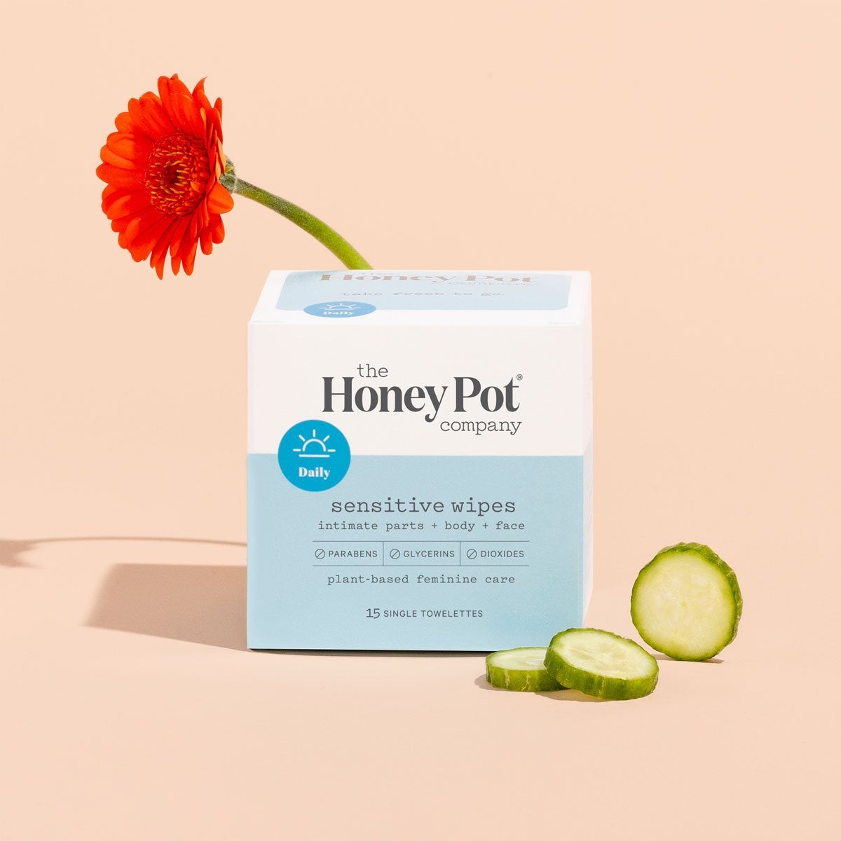 The Honey Pot Company Feminine Wipes Sensitive 30 Count 