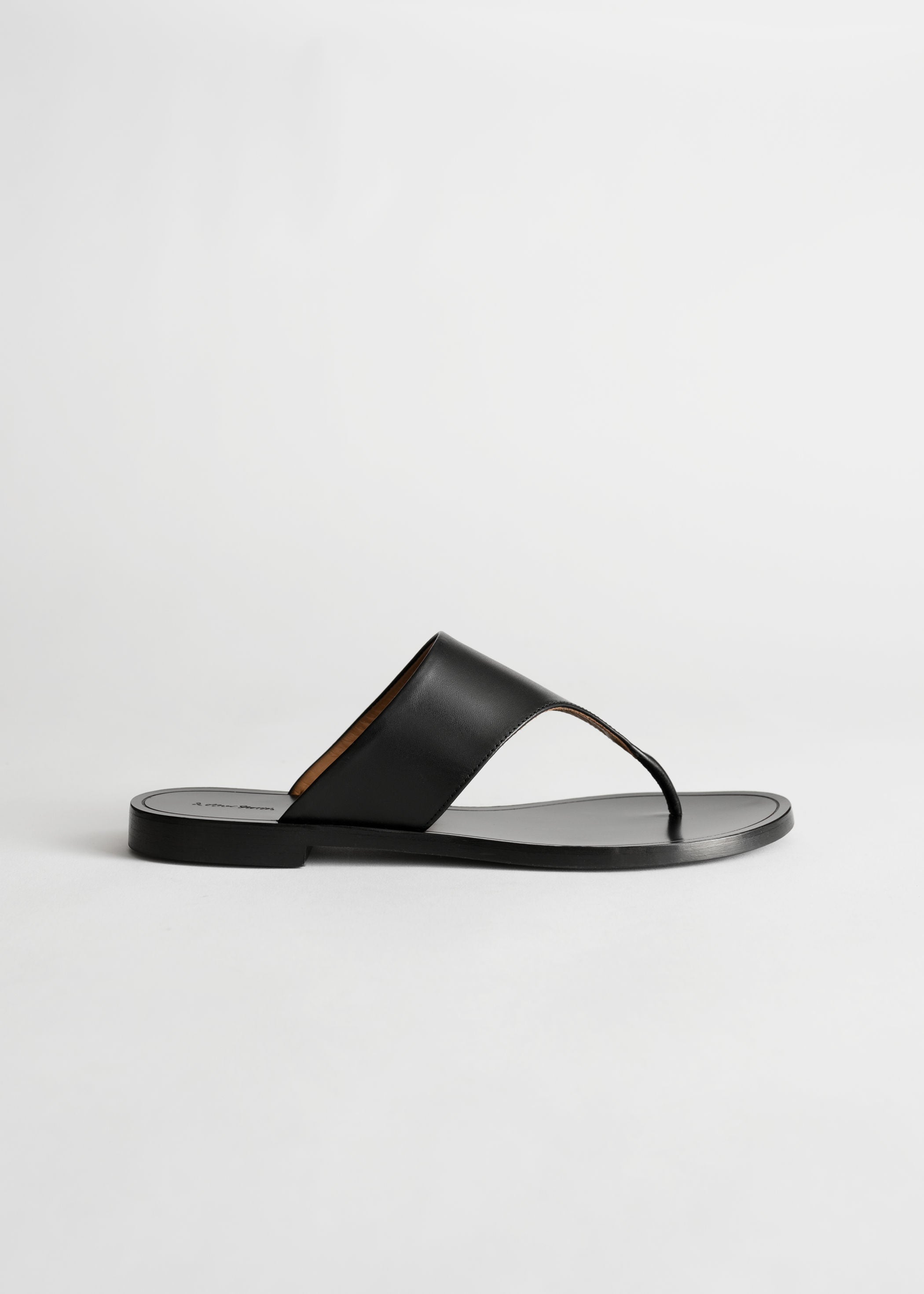 & Other Stories + T-Bar Strap Leather Sandals
