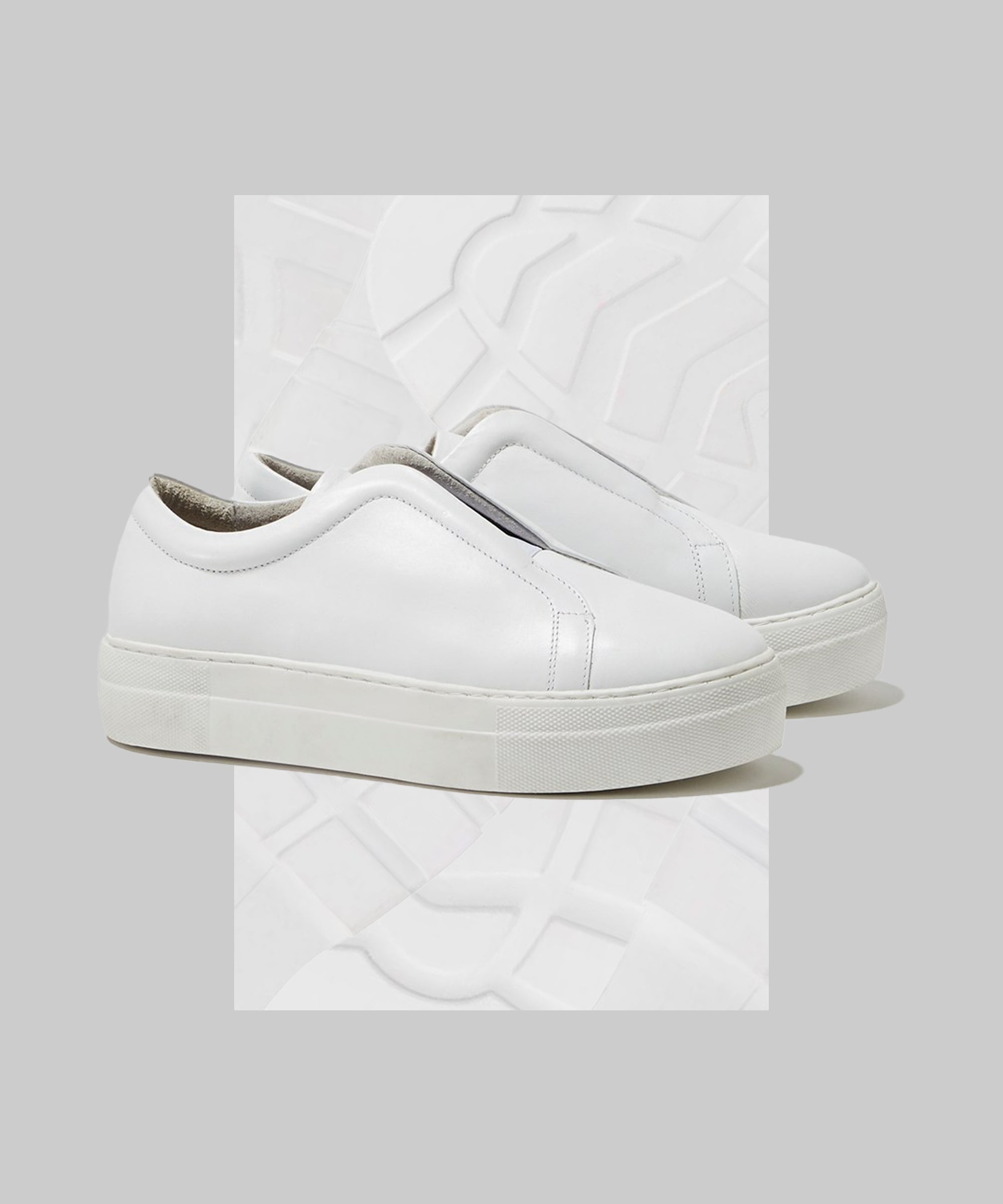 white fashionable trainers