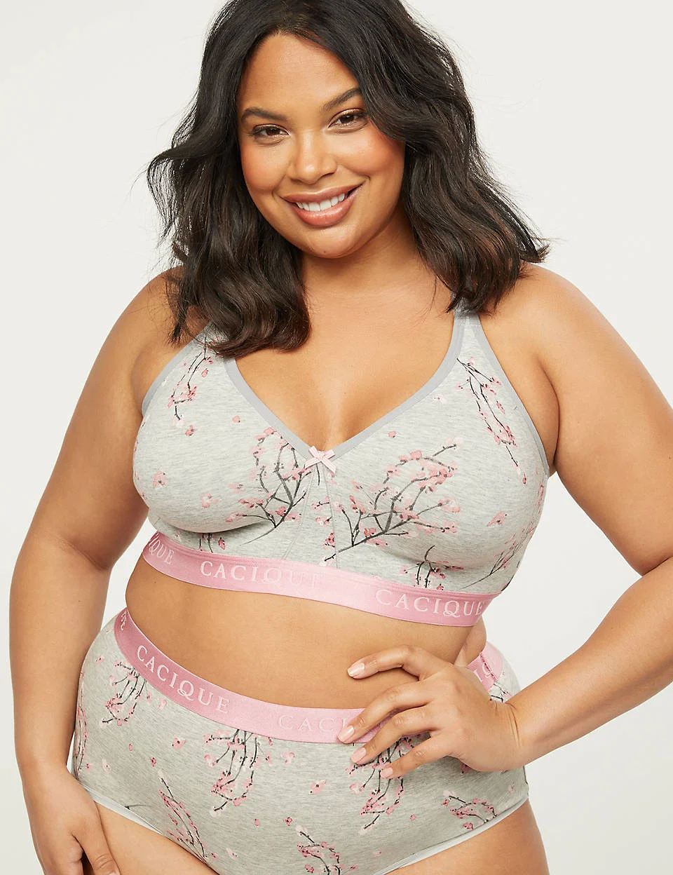 CURV Exchange Clearwater Plus Size REsale Boutique' - Sz 44D CACIQUE  LIGHTLY LINED NO WIRE T SHIRT BRA IN CUTE FLORAL PRINT! Available at Curv  Exchange Clearwater, located at 1916 Gulf to