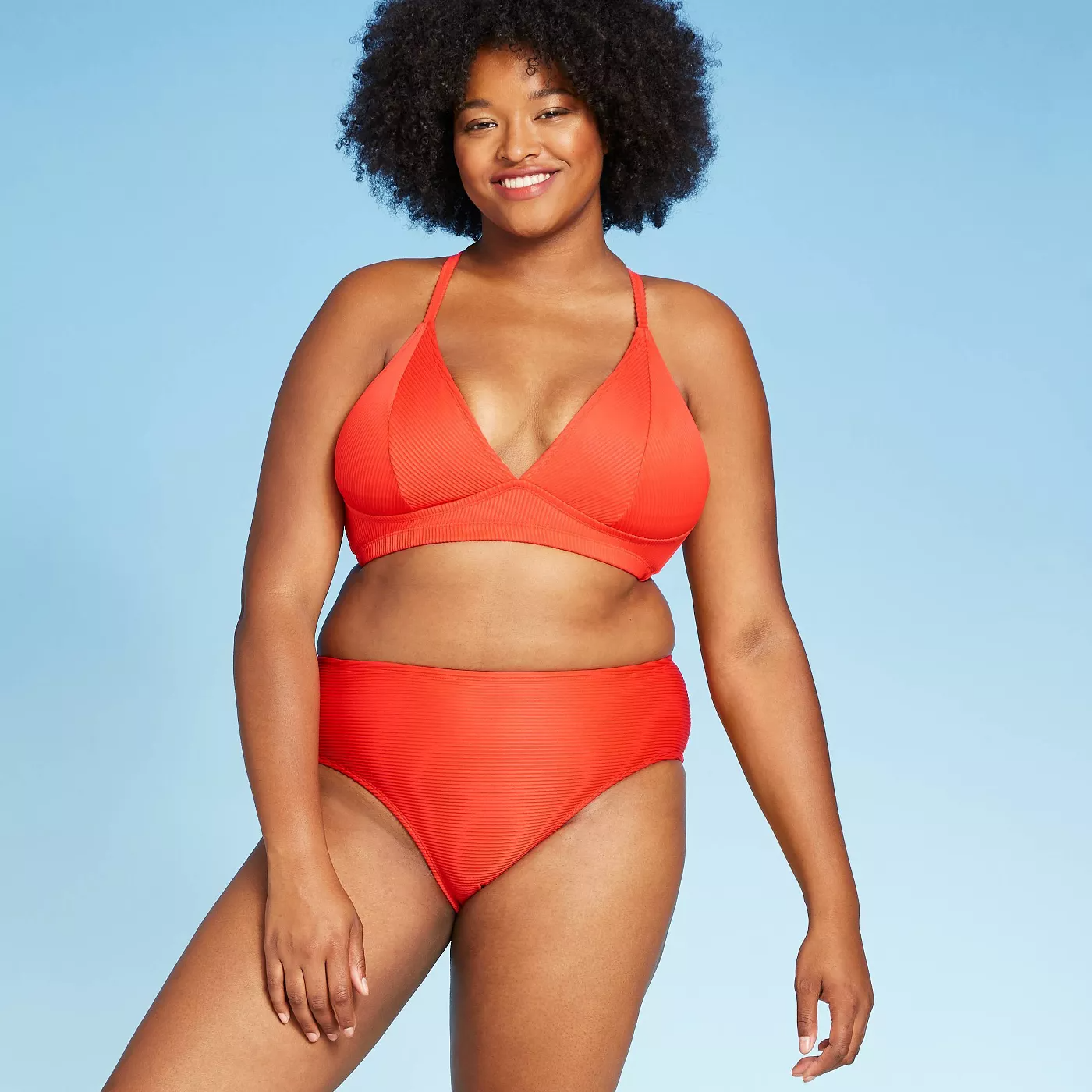 Red bikini cheap plus size