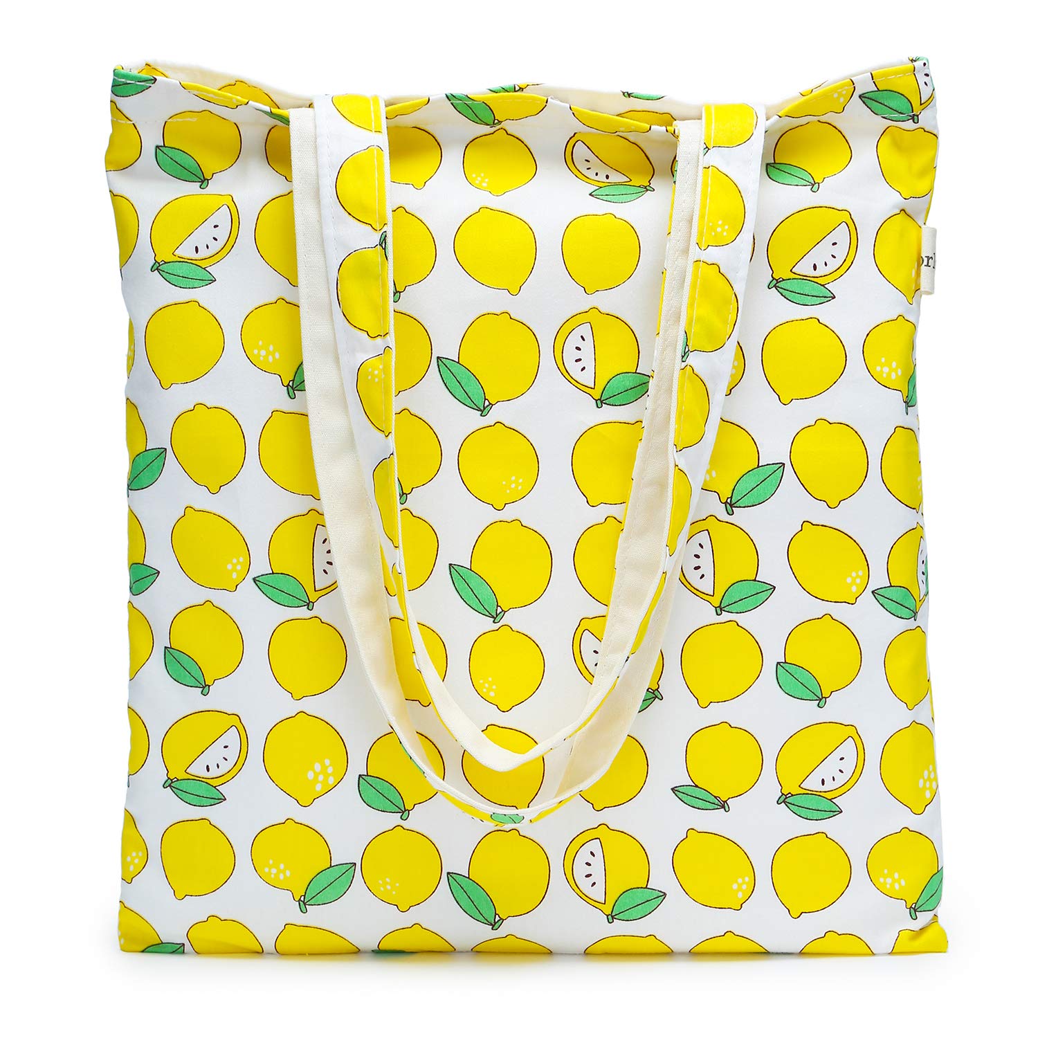 Gorlos + Canvas Tote Bag, Lemon