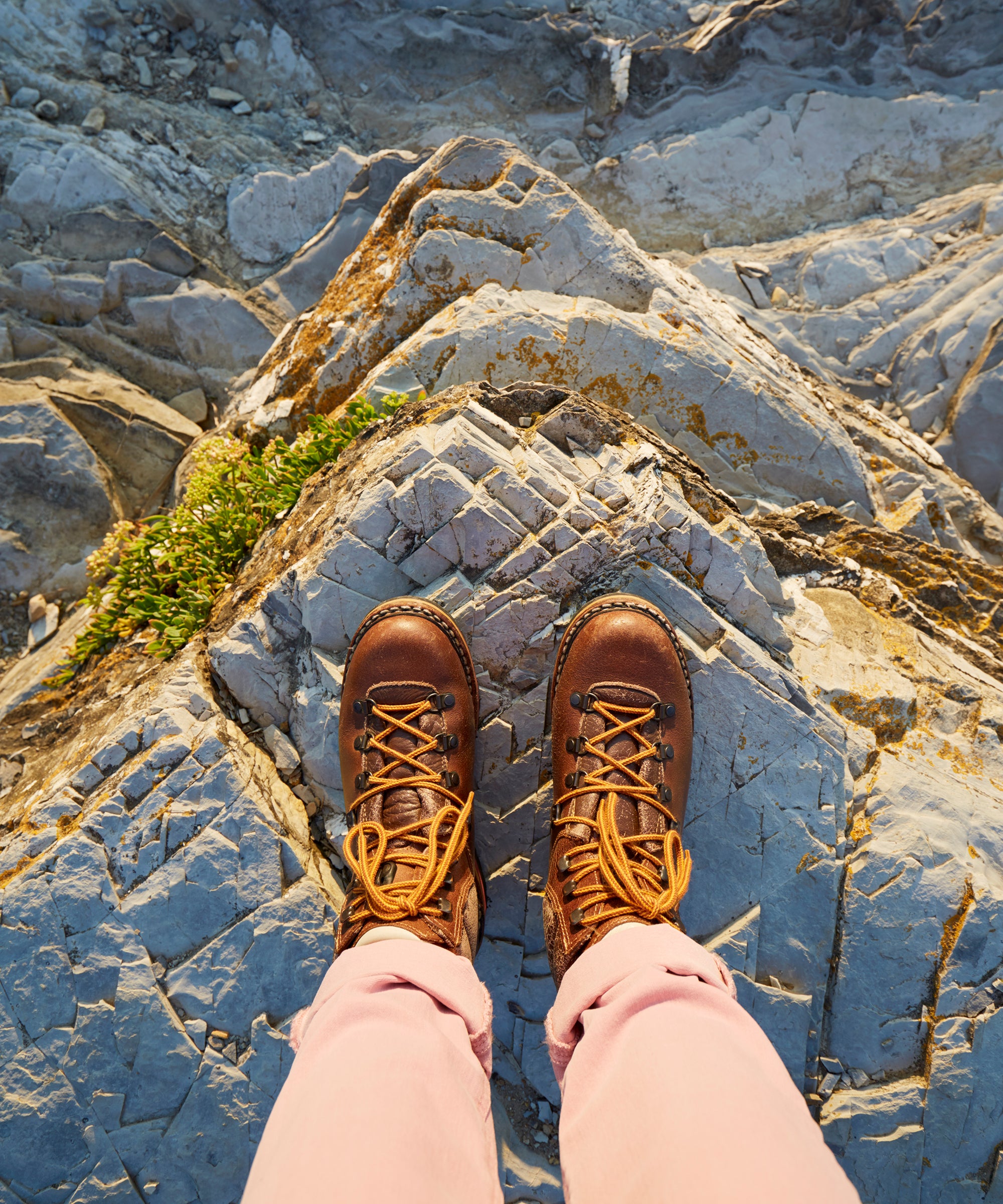 women in hiking boots