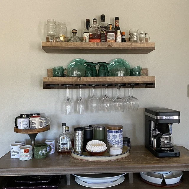 wall mounted bar shelves
