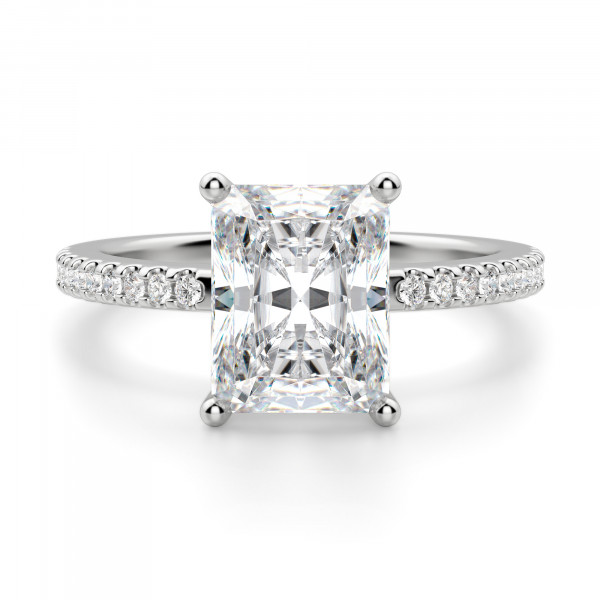 Diamond Nexus + Basket Set Accented Radiant Cut Engagement Ring