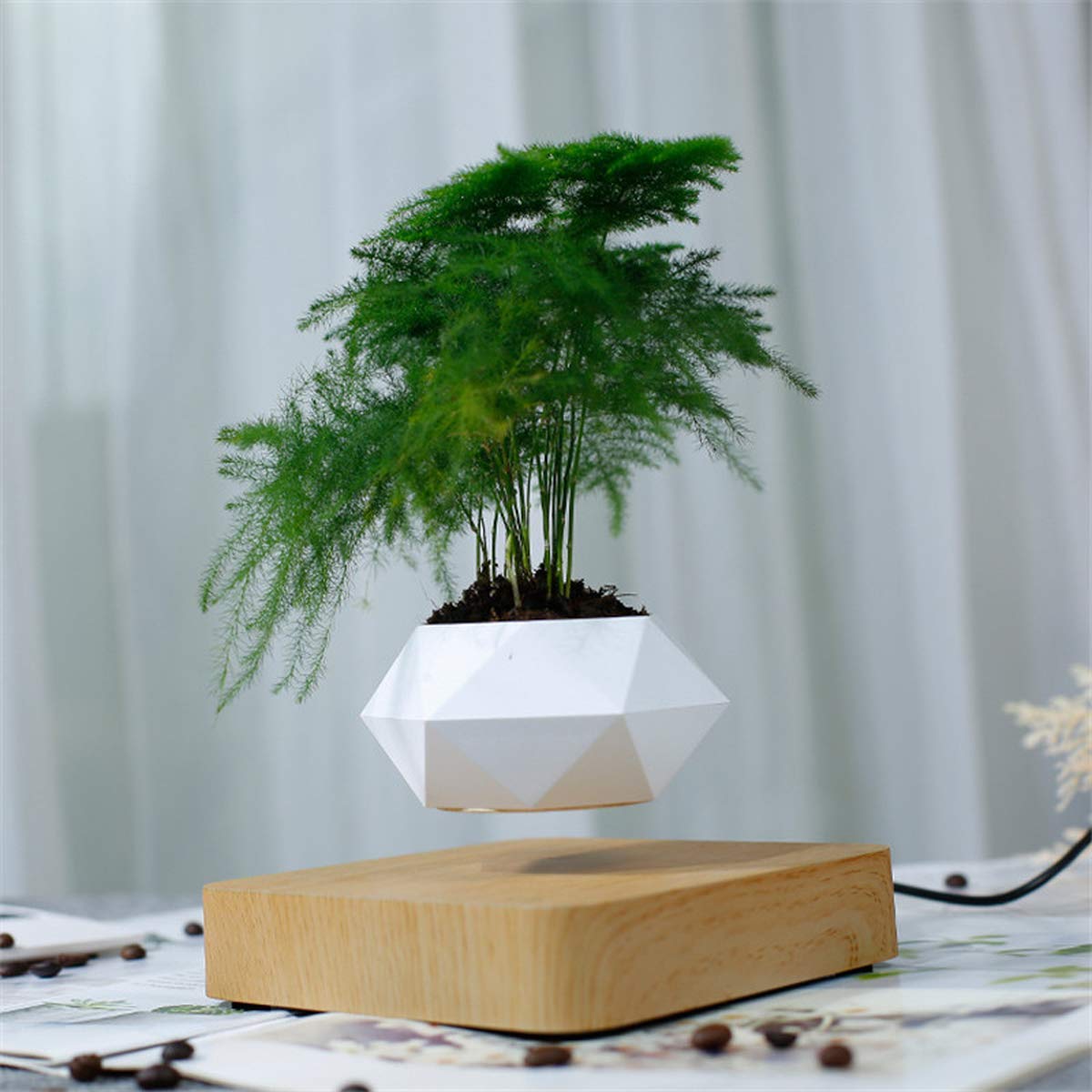 Levitating Air Bonsai Pot Desktop Flower Pot Garden Planter Indoor