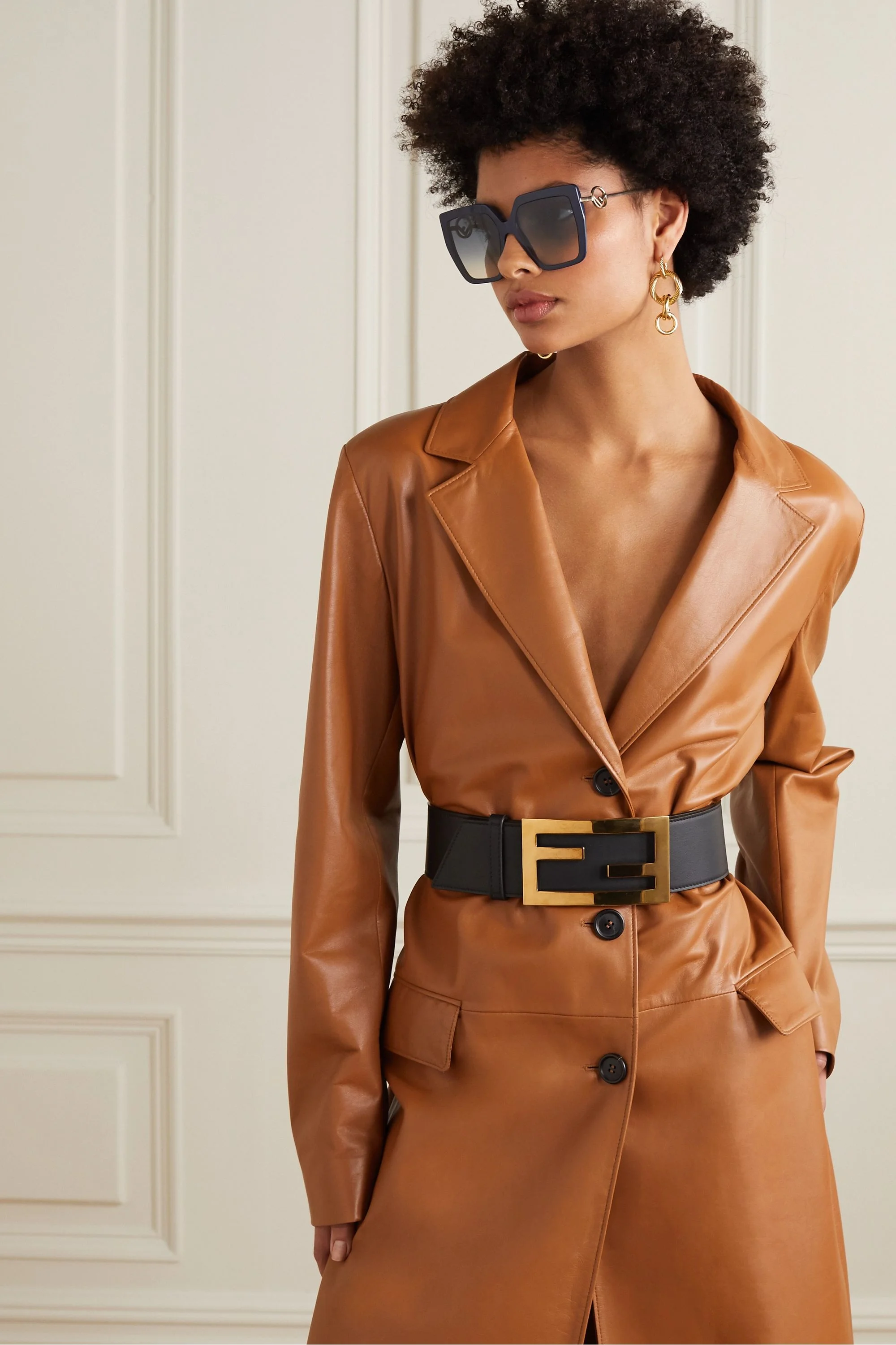 Fendi Oversized Square-frame Acetate And Gold-tone Sunglasses -  Tortoiseshell - ShopStyle