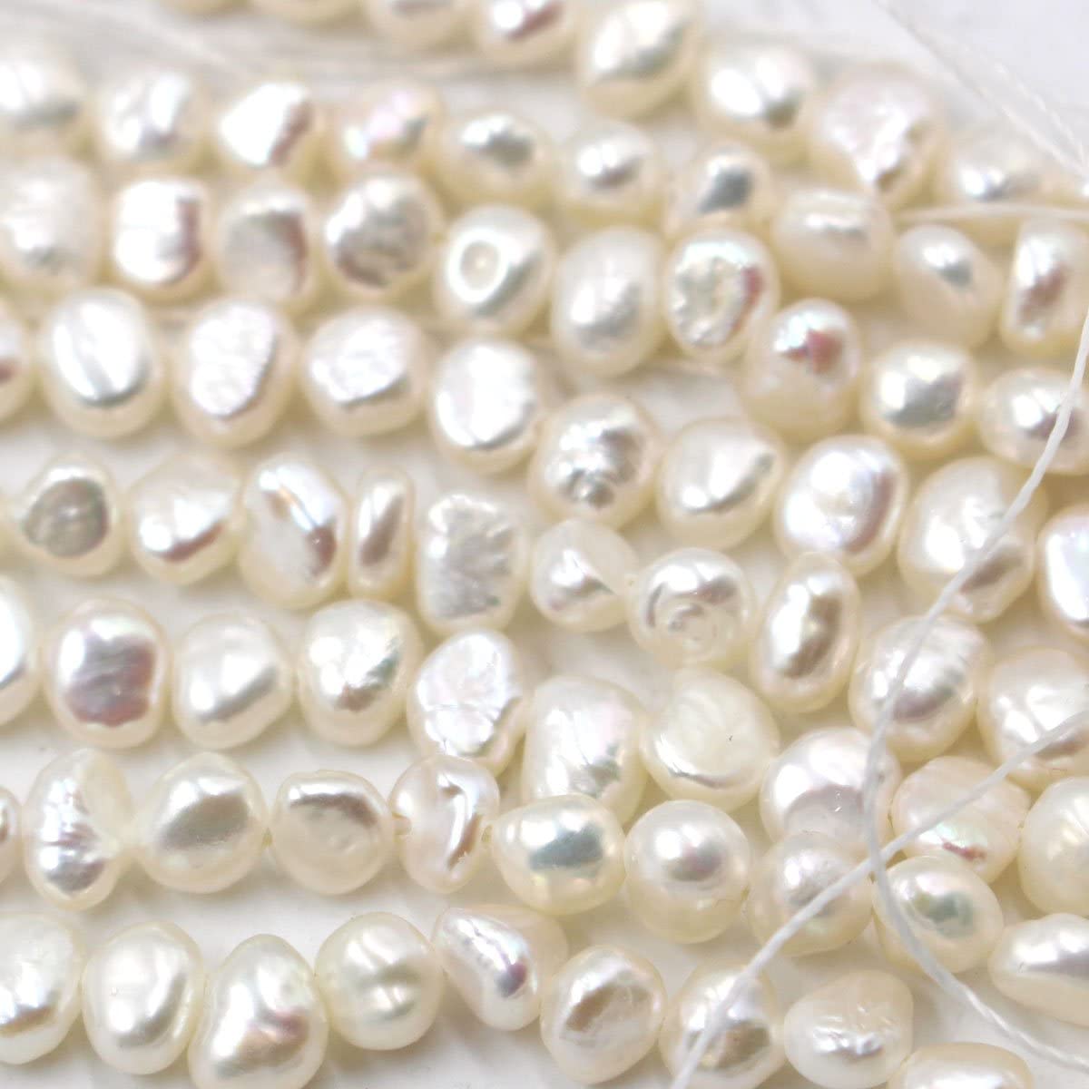 Tacool + Natural Freshwater Cultured Pearl Beads, 4-6mm