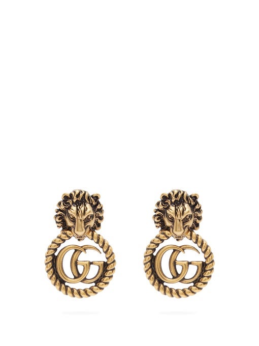 Lion sales knocker earrings