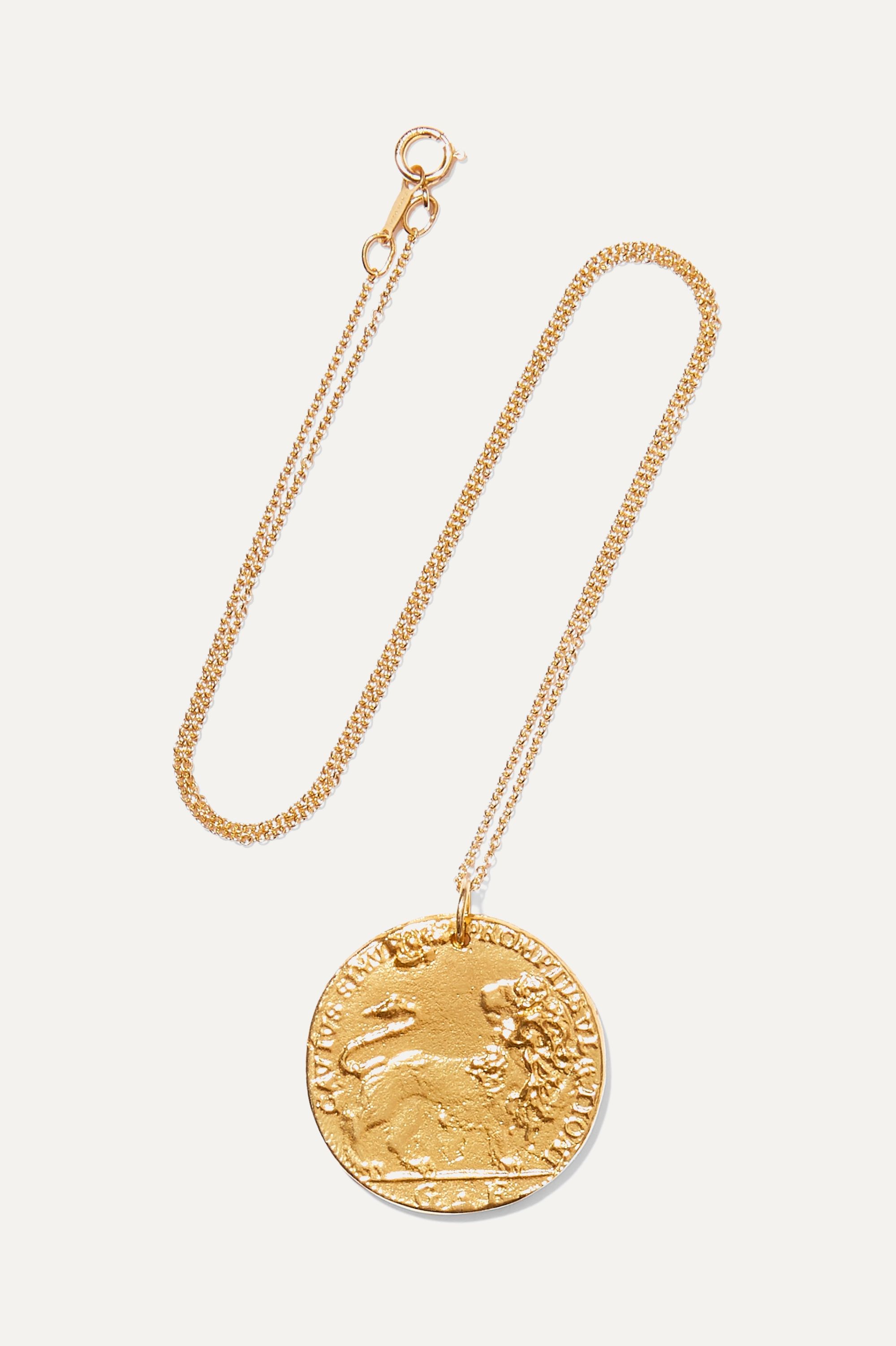 Alighieri + Il Leone Medallion Gold-Plated Necklace