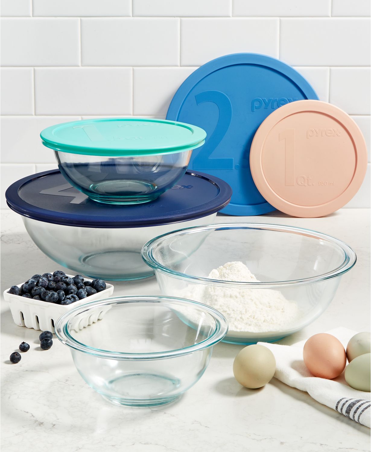 best glass mixing bowl set