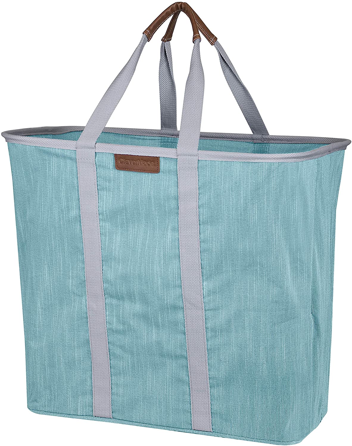 CleverMade Collapsible Fabric Laundry Basket LUXE - Foldable Pop Up Storage  Organizer - Space Saving Hamper with Carry Handles, Grey 