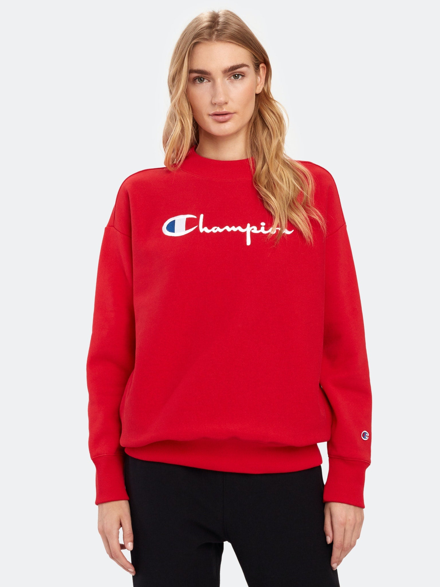 Champion + Big Script Oversized Crewneck Sweatshirt