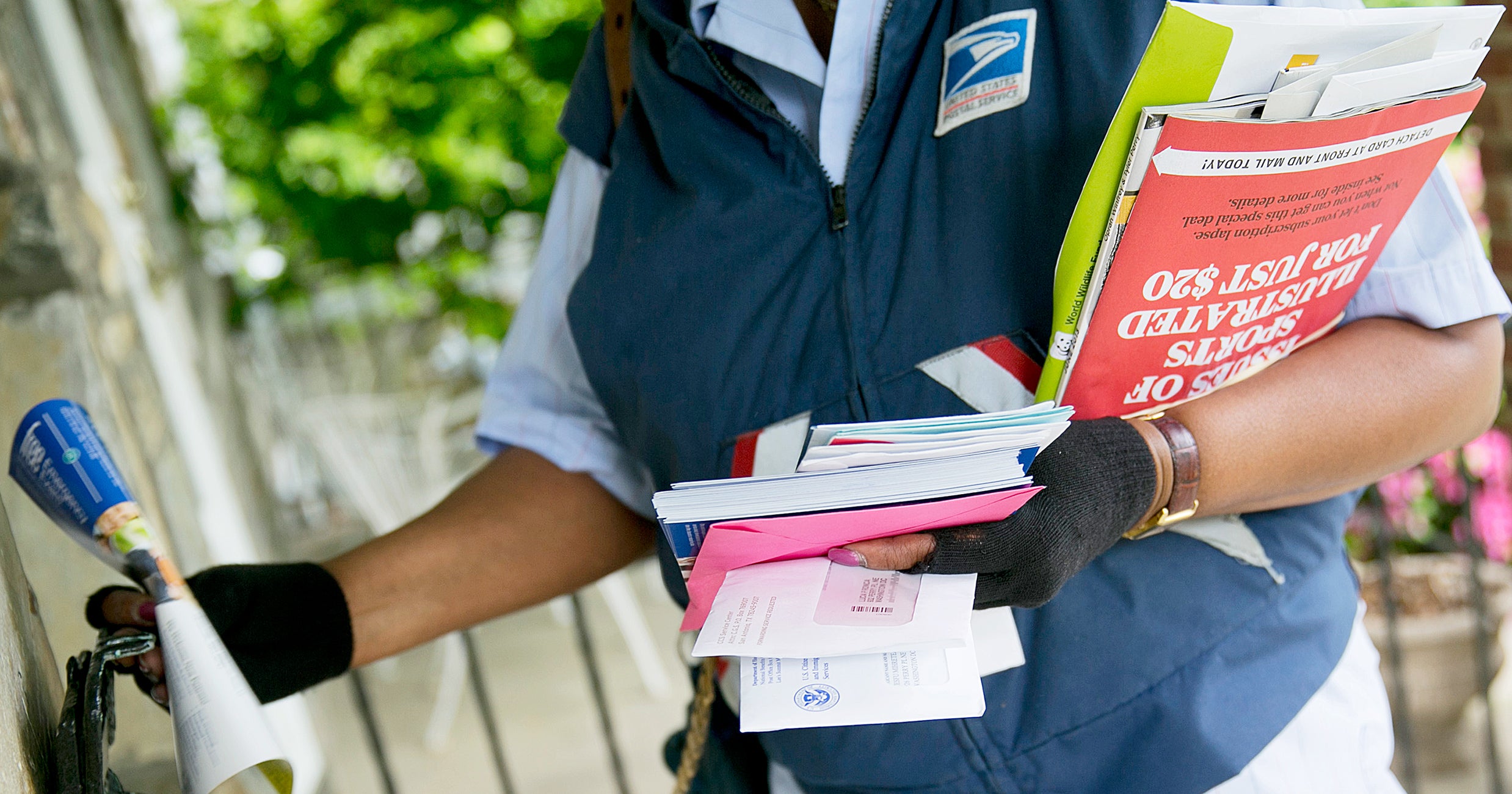 A postman letters