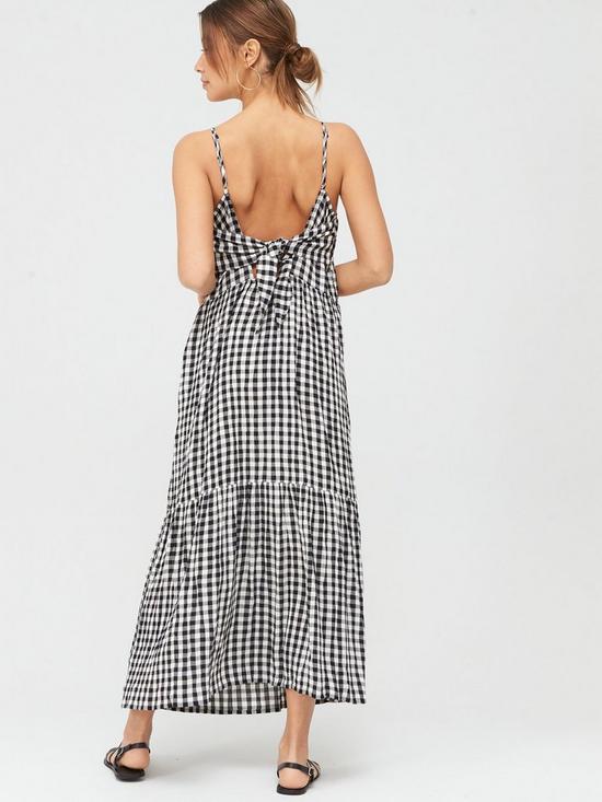 Tiered shop gingham dress