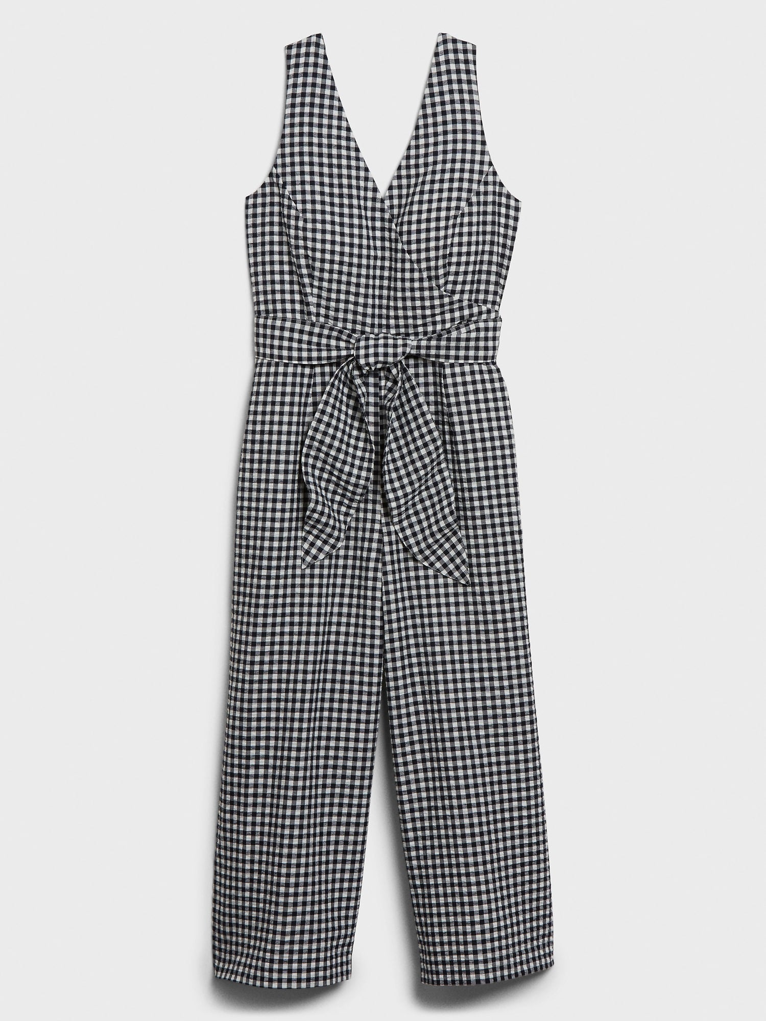 banana republic black and white jumpsuit